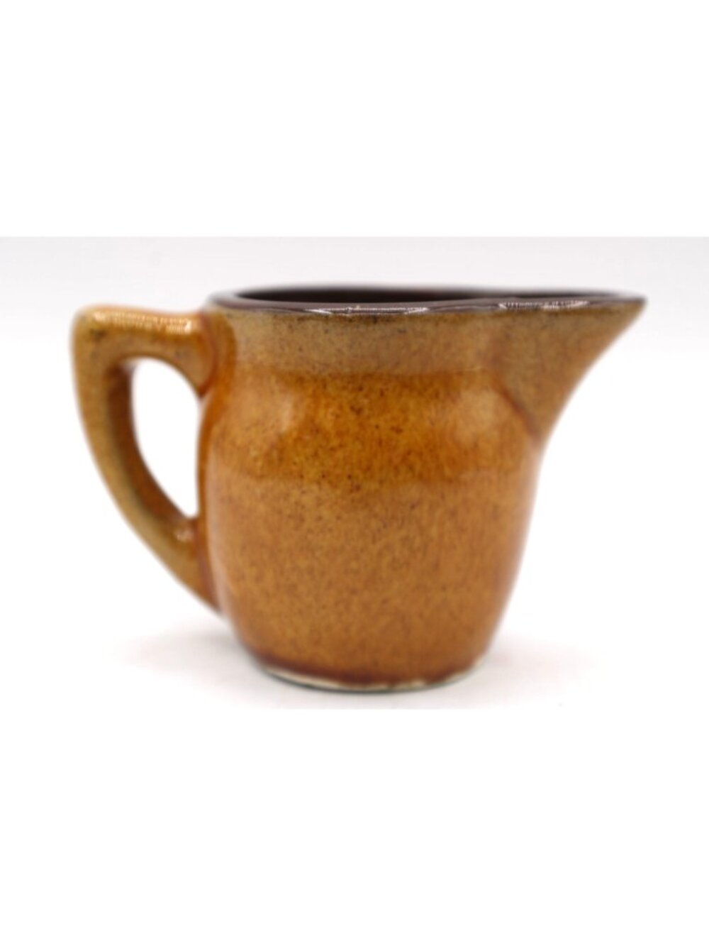 Mini Creamer Pitcher Green Mountains Vermont Brown Ceramic Pottery Vtg Souvenir - Picture 6 of 11